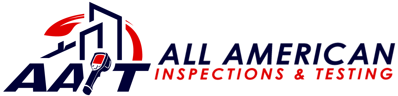 A black background with red and blue text that says " all about inspections ".
